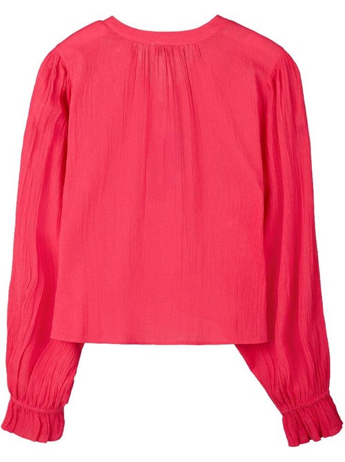 Blusa Fluida Rosa para Mulher Teddy Smith Swan - Kiabi Blusa Fluida Rosa para Mulher Teddy Smith Swan - Kiabi