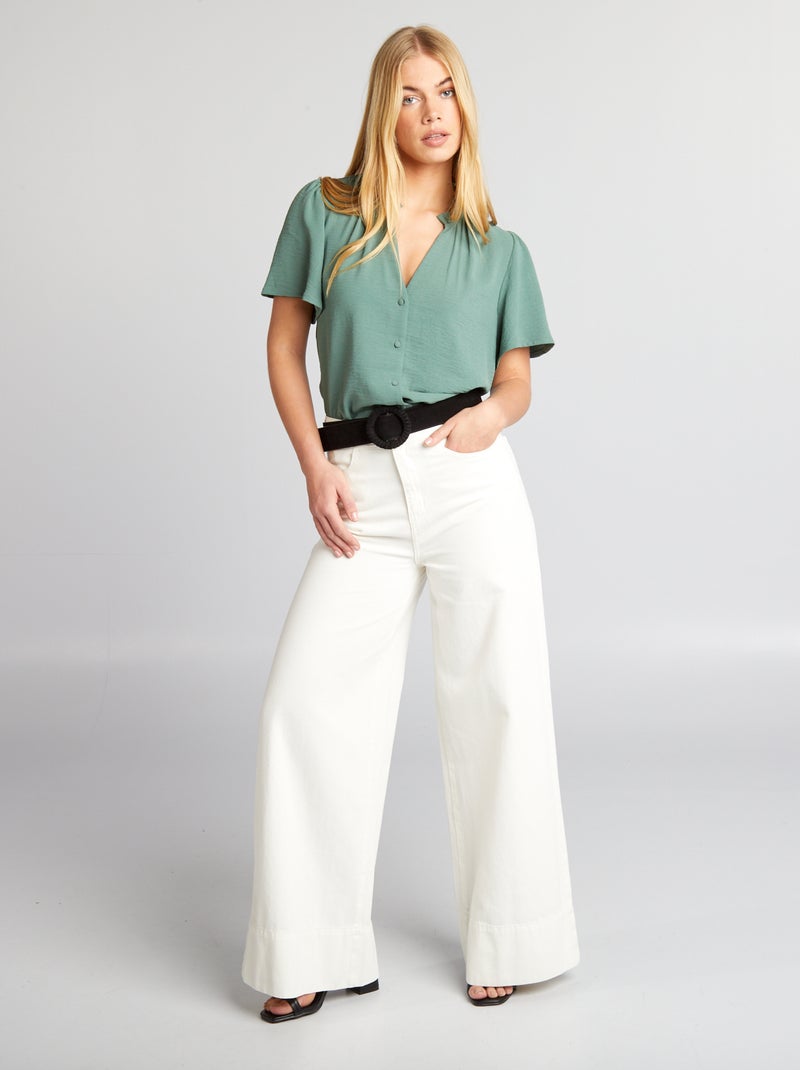 Blusa fluida VERDE - Kiabi