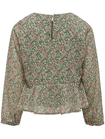Blusa Fluida Verde/Vermelha para Menina Kids ONLY Kogdora