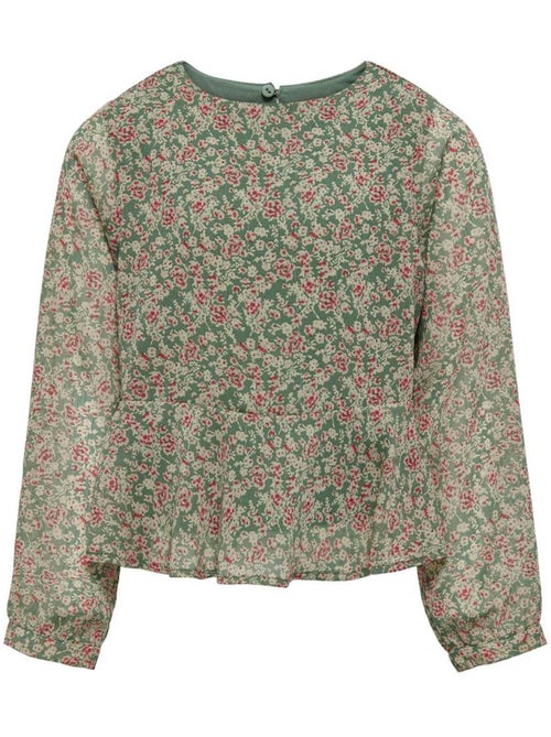 Blusa Fluida Verde/Vermelha para Menina Kids ONLY Kogdora - Kiabi Blusa Fluida Verde/Vermelha para Menina Kids ONLY Kogdora - Kiabi