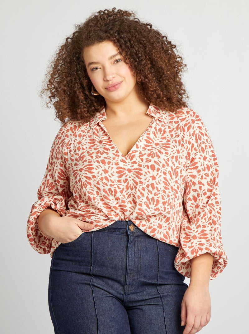 Blusa fluida VERMELHO - Kiabi