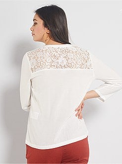 Blusa 'JDY' com aplicação em renda - Kiabi