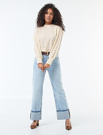 Blusa 'JDY' com bordados e gola alta