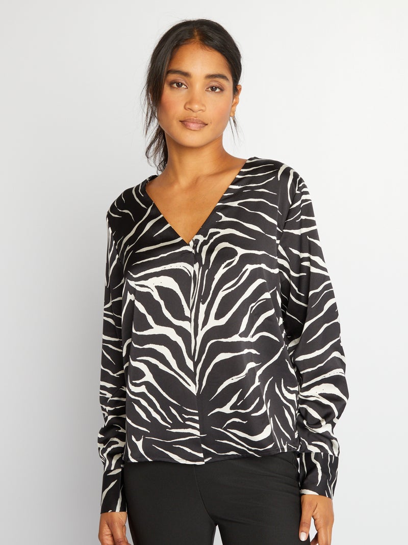 Blusa 'JDY' com estampado Zebra - Kiabi