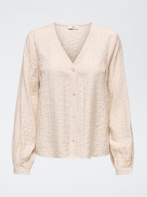 Blusa 'JDY' com gola em V - Kiabi