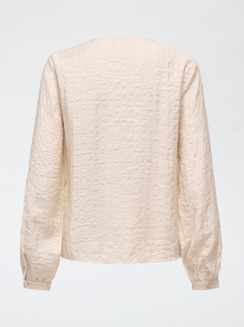 Blusa 'JDY' com gola em V - Kiabi