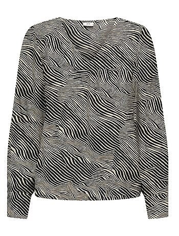 Blusa 'JDY' de mangas compridas e padrão zebra