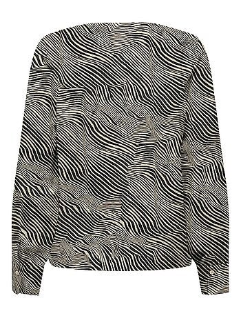 Blusa 'JDY' de mangas compridas e padrão zebra