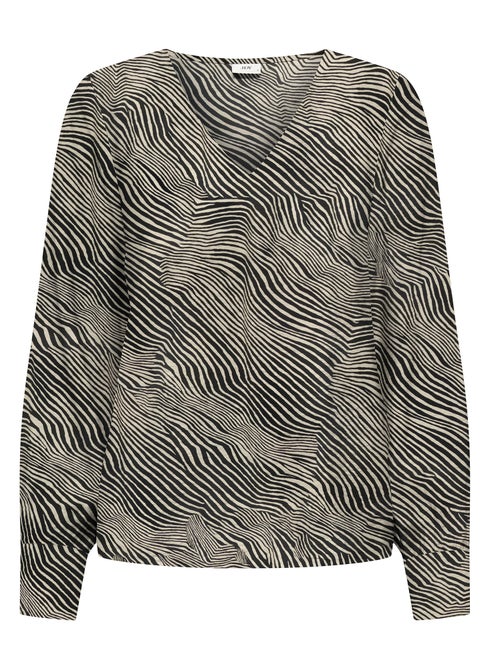 Blusa 'JDY' de mangas compridas e padrão zebra - Kiabi