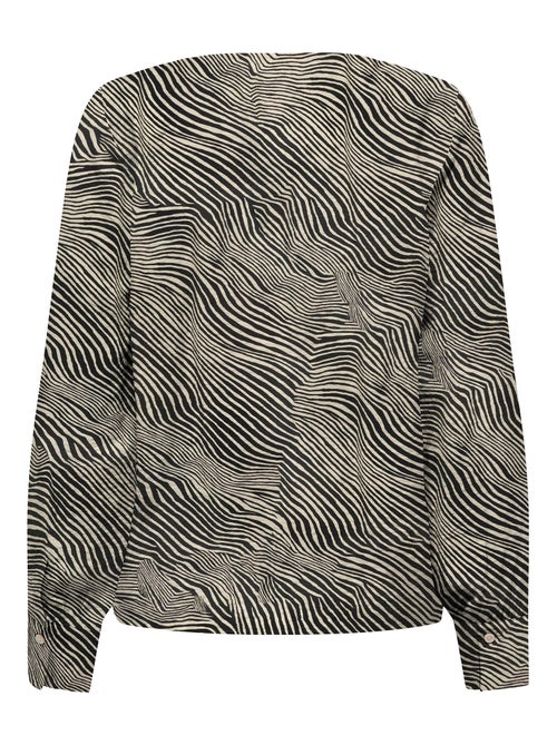 Blusa 'JDY' de mangas compridas e padrão zebra - Kiabi
