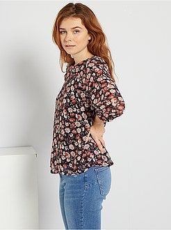 Blusa 'JDY' em voile florido - Kiabi