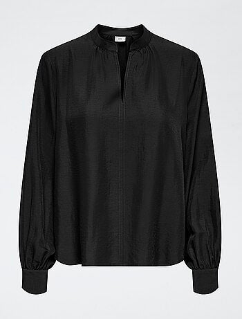 Blusa 'JDY' gola V lisa