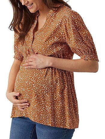 Blusa Laranja de Maternidade Mamalicious Hella Lia