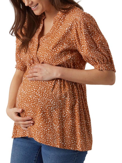 Blusa Laranja de Maternidade Mamalicious Hella Lia - Kiabi Blusa Laranja de Maternidade Mamalicious Hella Lia - Kiabi