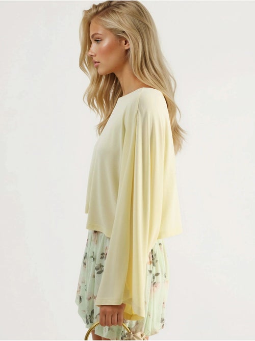 Blusa larga com decote barco busem - Kiabi