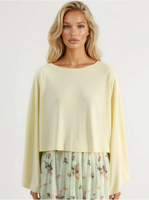 Blusa larga com decote barco busem - Kiabi