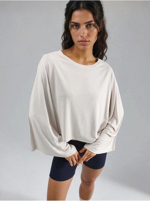 Blusa larga com decote barco busem - Kiabi