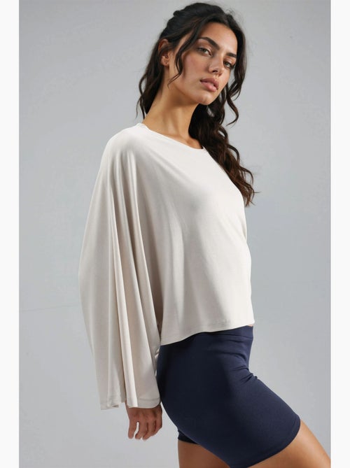 Blusa larga com decote barco busem - Kiabi