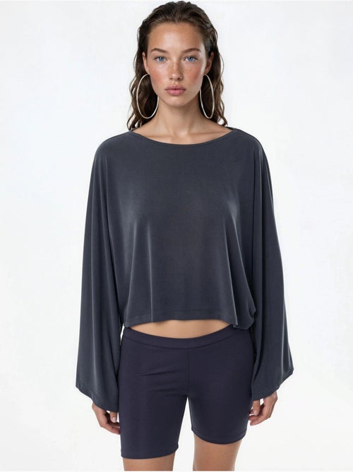 Blusa larga com decote barco busem - Kiabi