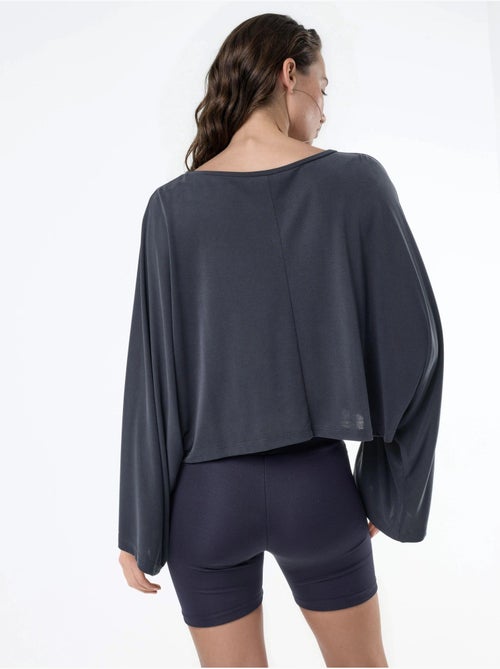 Blusa larga com decote barco busem - Kiabi
