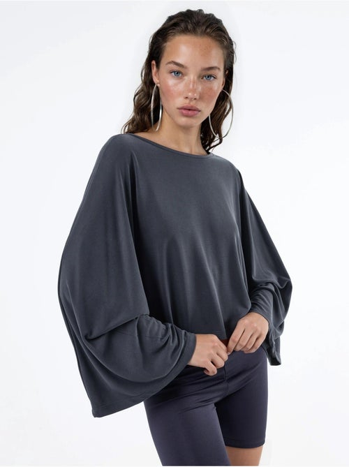 Blusa larga com decote barco busem - Kiabi