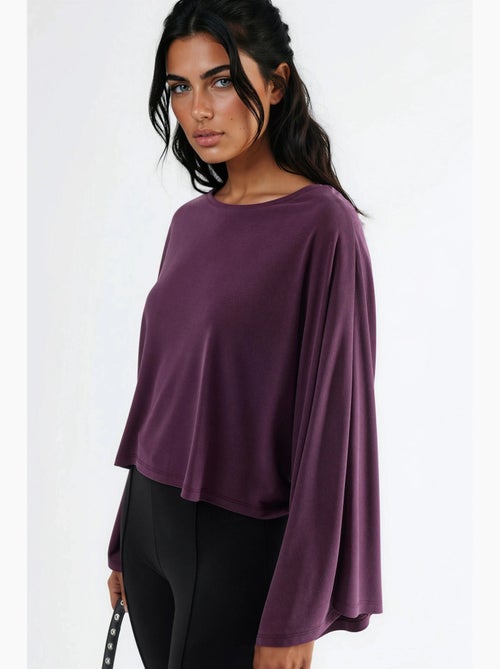 Blusa larga com decote barco busem - Kiabi