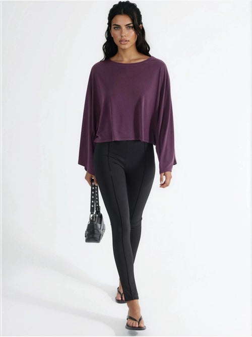 Blusa larga com decote barco busem - Kiabi