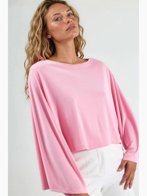 Blusa larga com decote barco busem - Kiabi