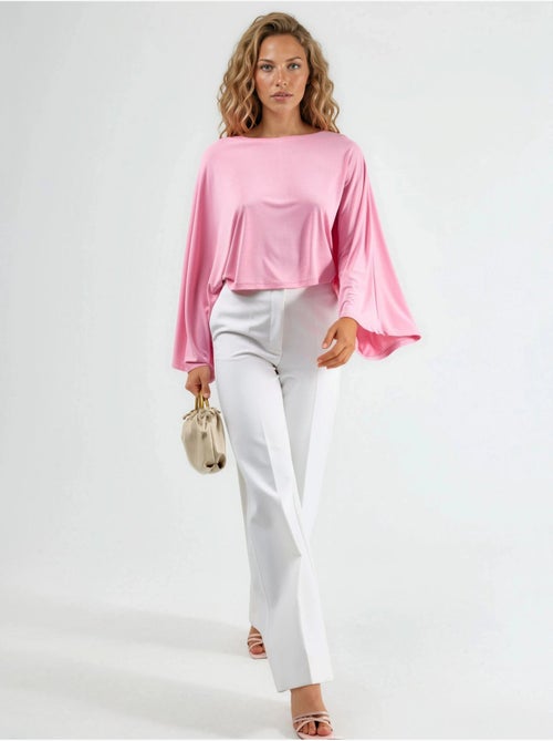Blusa larga com decote barco busem - Kiabi