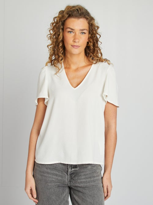 Blusa leve com folhos - Kiabi
