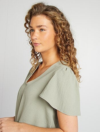 Blusa leve com folhos