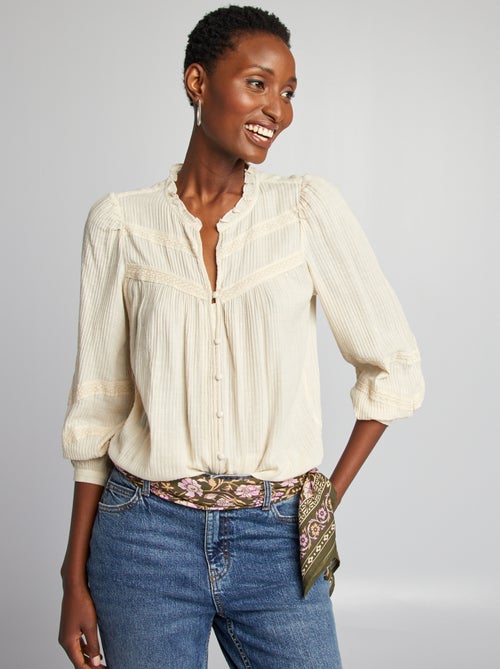 Blusa leve de manga comprida - Kiabi