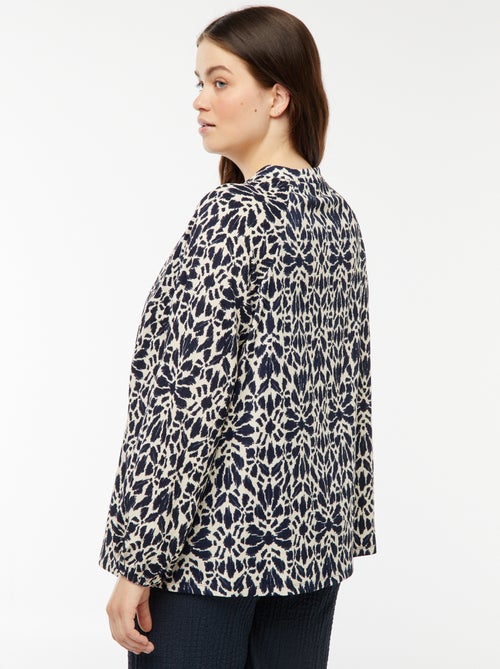 Blusa leve de manga comprida com motivo - Kiabi