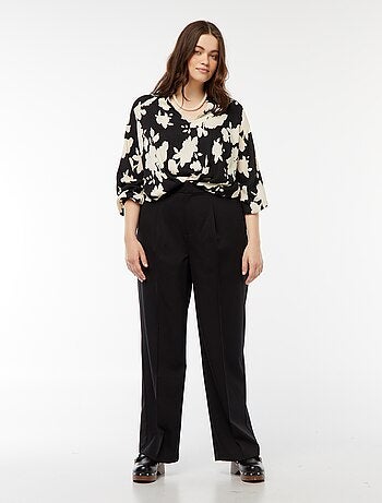 Blusa leve de manga comprida com motivo