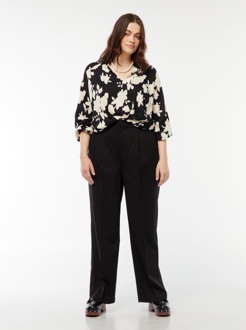 Blusa leve de manga comprida com motivo - Kiabi