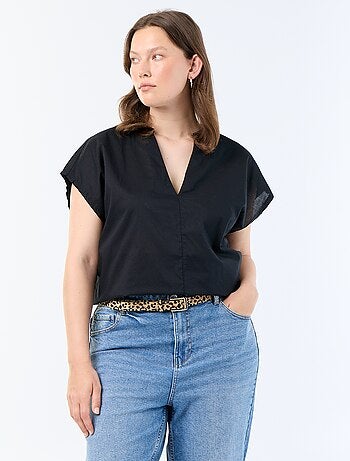 Blusa leve de manga curta