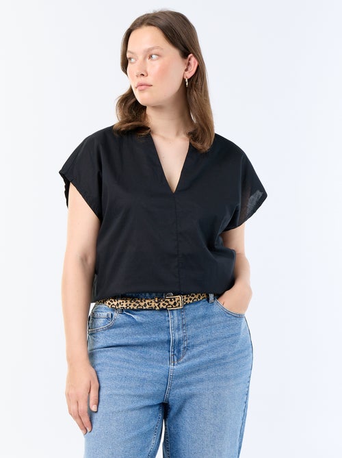 Blusa leve de manga curta - Kiabi