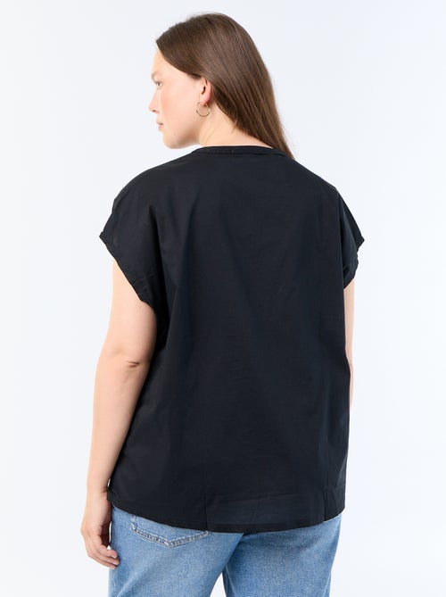 Blusa leve de manga curta - Kiabi