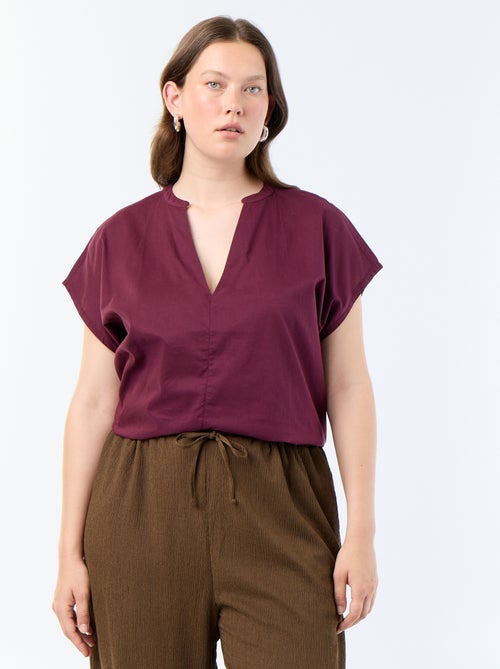 Blusa leve de manga curta - Kiabi