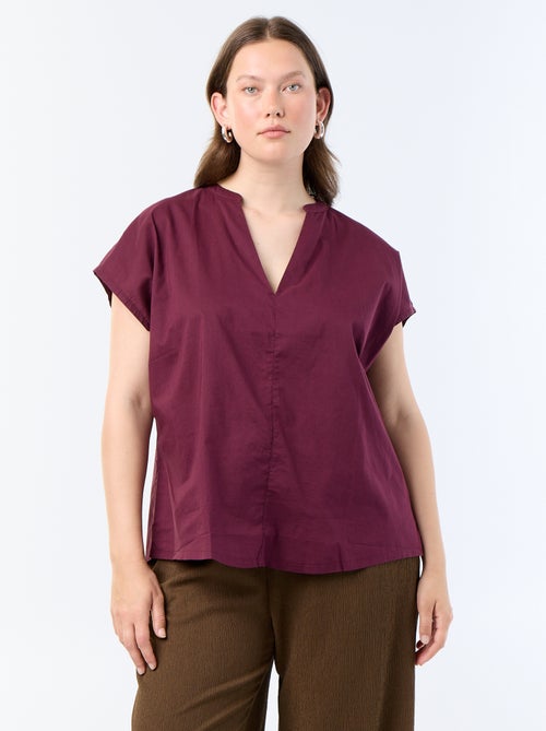 Blusa leve de manga curta - Kiabi