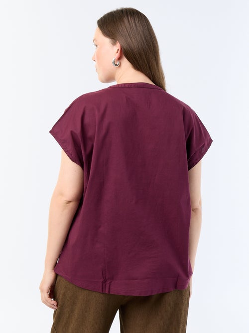 Blusa leve de manga curta - Kiabi