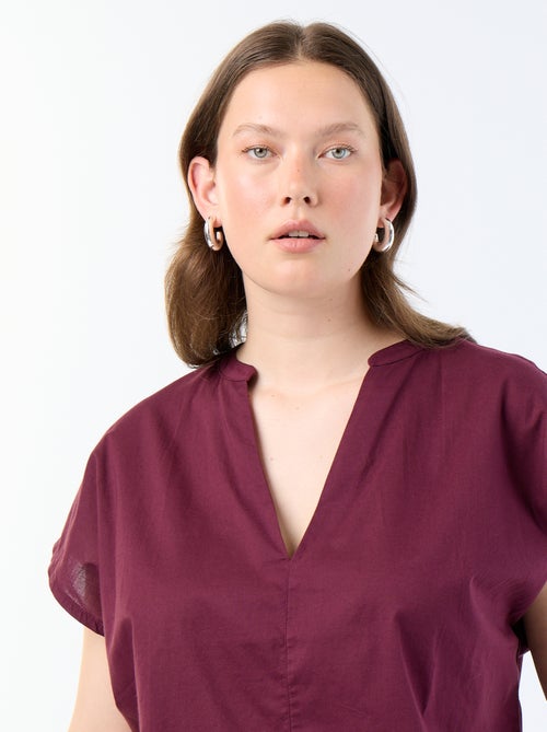 Blusa leve de manga curta - Kiabi