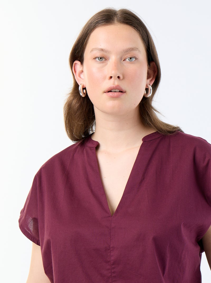 Blusa leve de manga curta Rosa - Kiabi