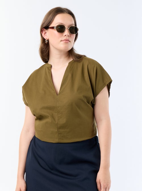 Blusa leve de manga curta - Kiabi