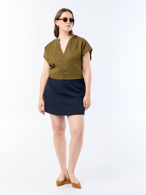 Blusa leve de manga curta - Kiabi