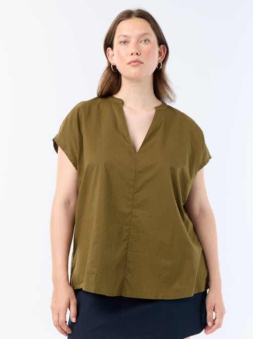 Blusa leve de manga curta - Kiabi