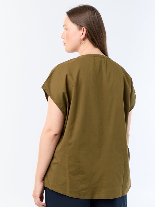 Blusa leve de manga curta - Kiabi