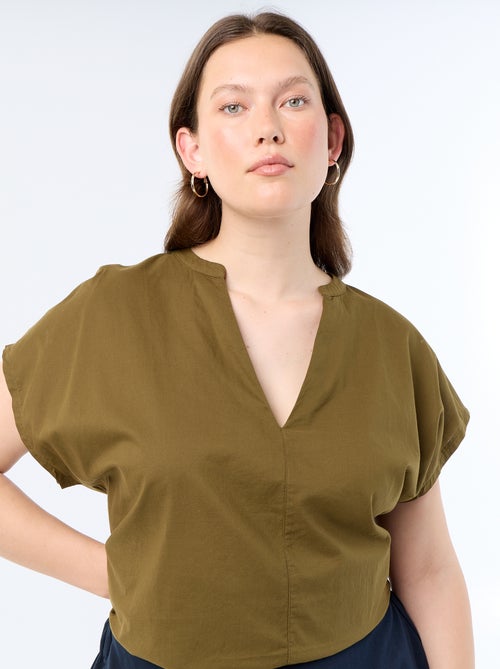 Blusa leve de manga curta - Kiabi