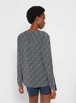 Blusa leve florida - Kiabi