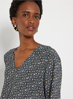 Blusa leve florida - Kiabi